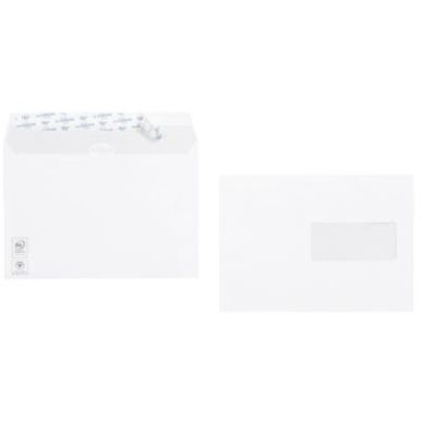 Achetez Boîte de 500 enveloppes vélin blanches C5 162x229 90g/m² fenêtre 45x100 bande de protect..