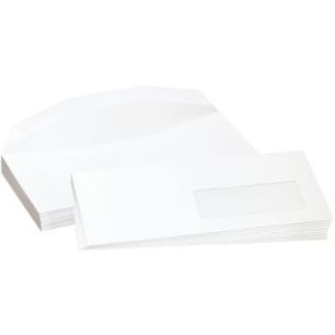 Achetez Boite de 1000 enveloppes blanches 162xx229mm 80g mécanisables fenêtre 45x100mm 1561 LA COU..