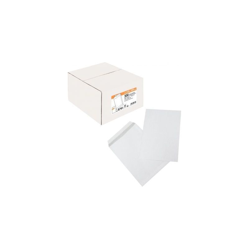 Achetez Boite de 500 pochettes blanches 162x229mm 90g bande siliconée 9791 LA COURONNE pas cher sur..