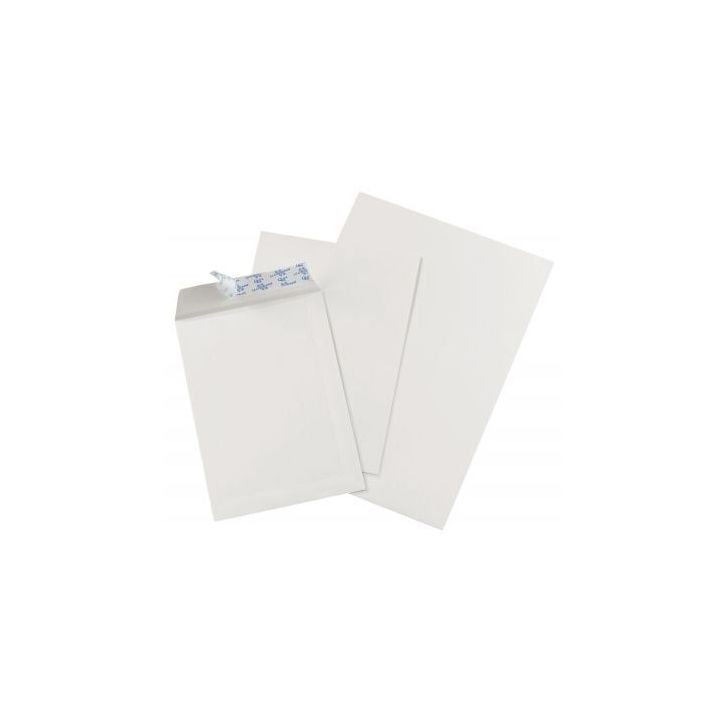 Paquet de 50 pochettes vélin blanc C5 162x229 90g/m²  bande de protection 23050 LA COURONNE