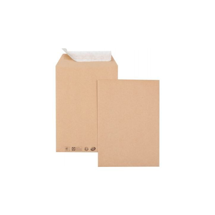 Boîte de 500 sacs Kraft, 90 grammes en format 17.6x25, bande siliconée 4253 GPV