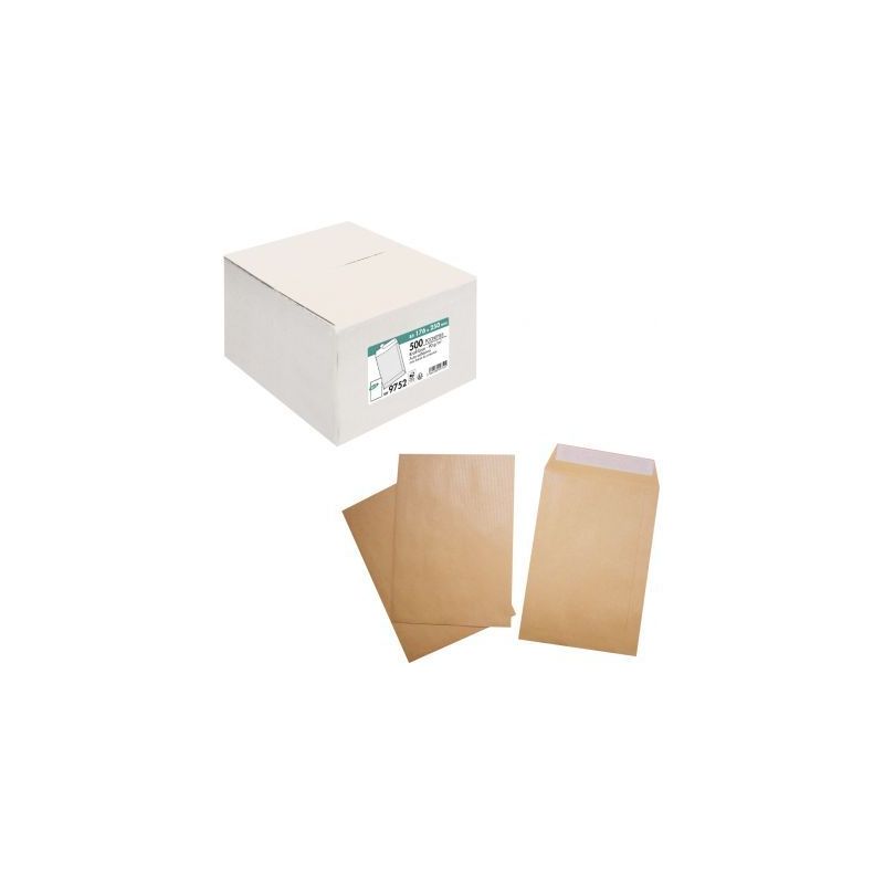 Achetez Boite de 500 pochettes kraft 176x250mm 90g bande siliconée 9752 LA COURONNE pas cher sur Ma..