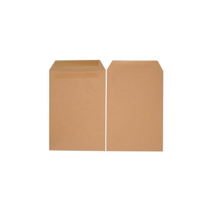 Boîte de 250 pochettes kraft 260x330 90g/m² bande de protection 506