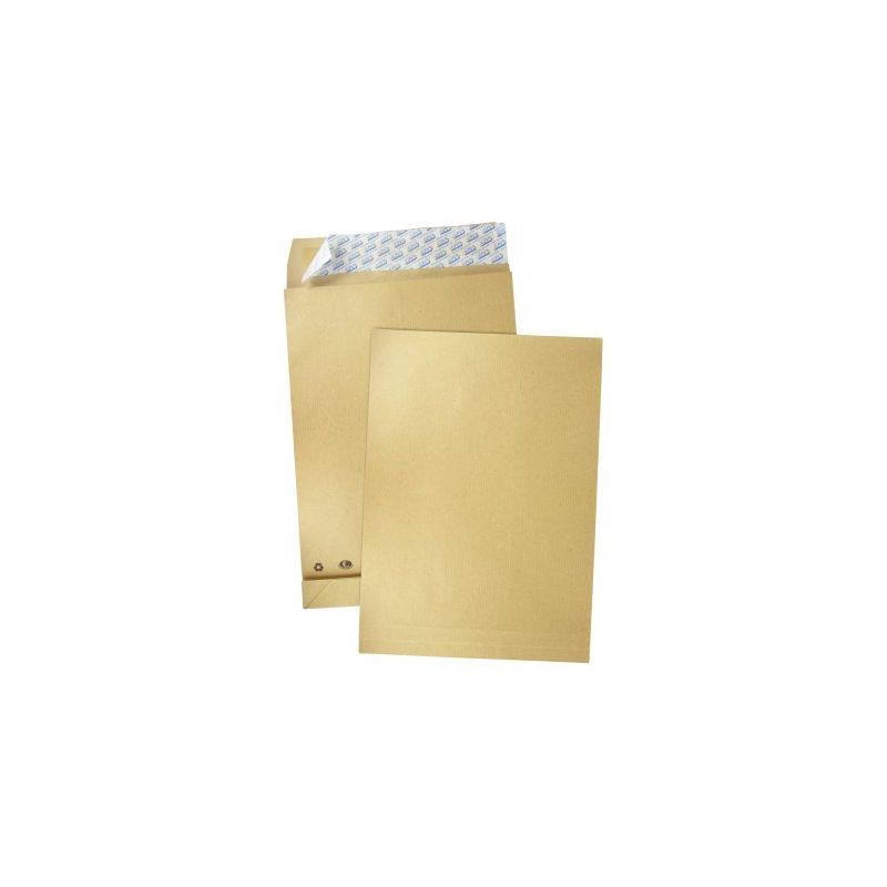 Achetez Carton de 250 pochettes kraft 260x330mm 120g soufflet 30mm bande siliconée 4955 GPV pas che..