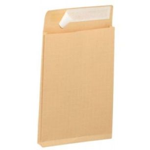 Achetez Paquet de 50 pochettes kraft armé brun 3 soufflets 260x330 130g/m² bande de protection 501..