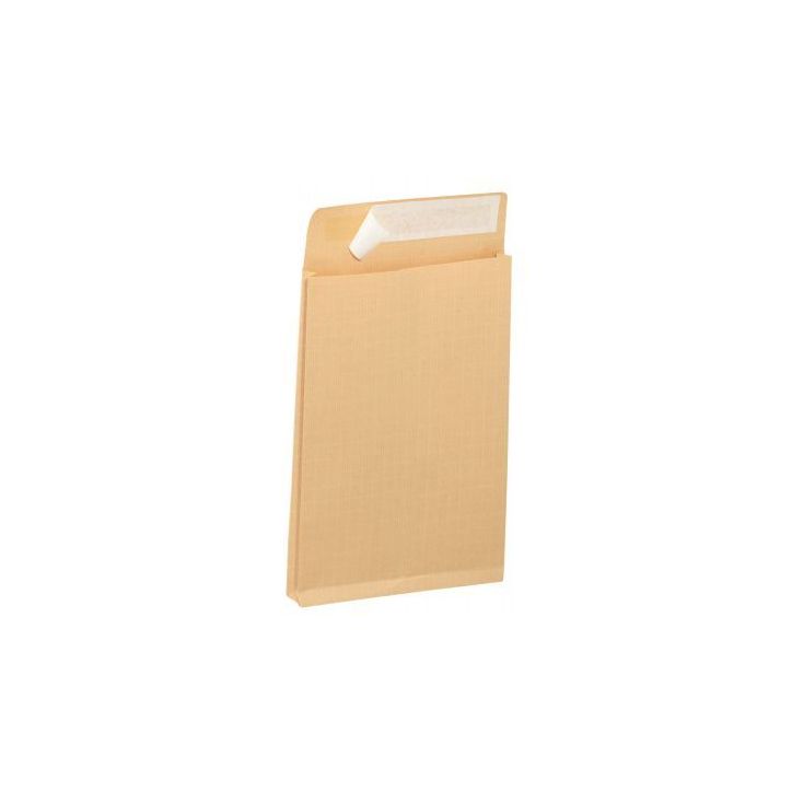 Paquet de 50 pochettes kraft armé brun 3 soufflets 280x365 130g/m² bande de protection 501797 LA COURONNE