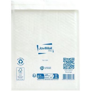 Achetez Carton de 100 pochettes blanches bulles d'air 240x330mm 153100108 JOVIMAIL JOVIPACK pas cher..