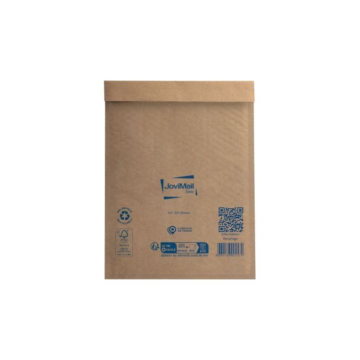 Carton de 100 pochettes bulles papier 240x330mm Kraft 153400108 JOVIMAIL JOVIPACK