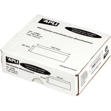 Achetez Boîte de 1000 étiquettes d'affranchissement 140x40mm - 1 pose 115497 AGIPA pas cher sur Ma..
