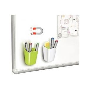 Achetez CEP Pot à  crayons et feutres, magnétique, 2 compartiments, coloris Vert. Dim L7,8 x H9,5..