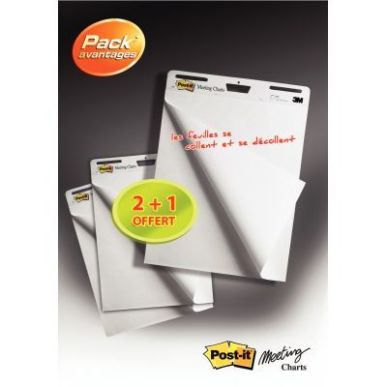 Achetez Pack de 3 blocs meeting chart dont 1 gratuit BP789 POST-IT 3M pas cher sur Ma Rentrée Scola..