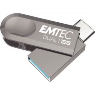 Achetez Clé USB 3.2 Emtec Dual 128 Go ECMMD128GD283 EMTEC pas cher sur Ma Rentrée Scolaire