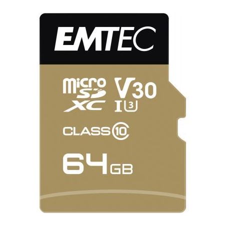 Achetez Carte micro SD Emtec UHS I U3 V30 Speedin Pro 64 GO XC ECMSDM64GXC10SP EMTEC pas cher sur Ma..