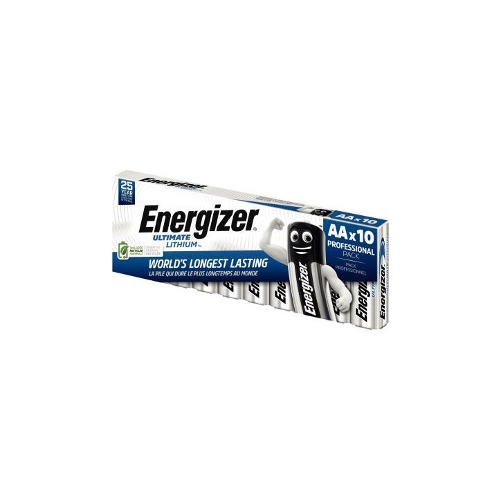 Paquet 10 piles 1,5V Ultimate Lithium AA 7638900343526 ENERGIZER