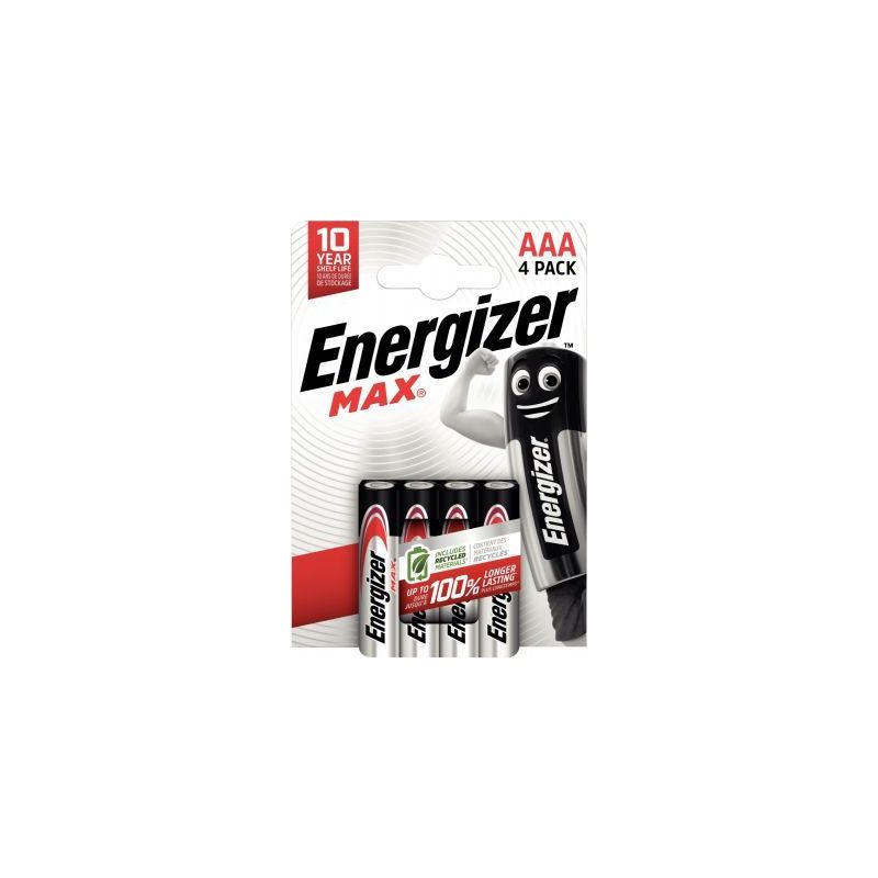 Achetez Blister de 4 piles 1.5V Max AAA 7638900438147 ENERGIZER pas cher sur Ma Rentrée Scolaire