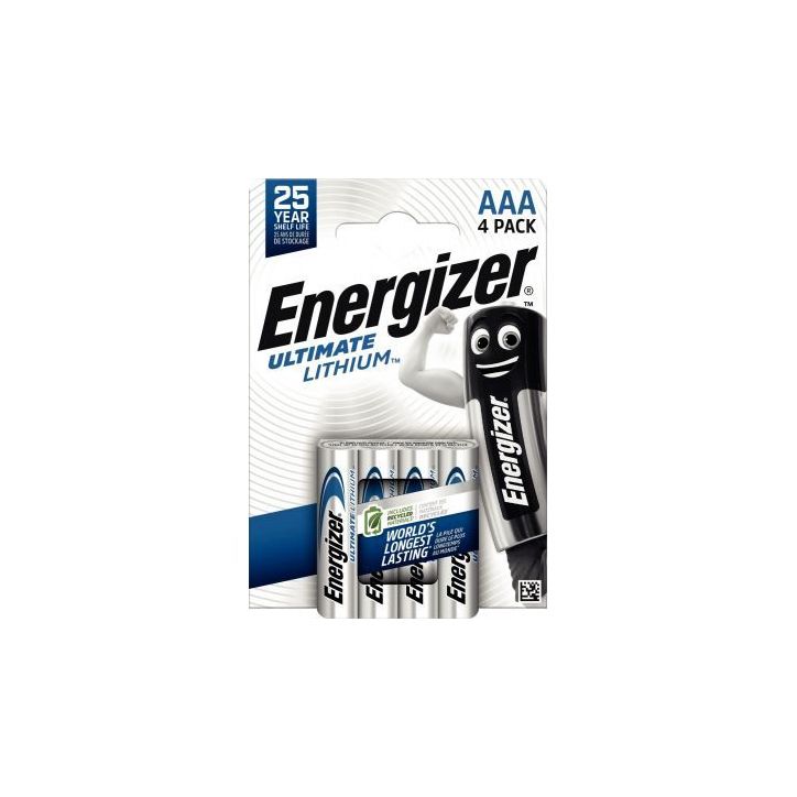 Blister 4 piles 1,5V Ultimate Lithium AAA 7638900273267 ENERGIZER