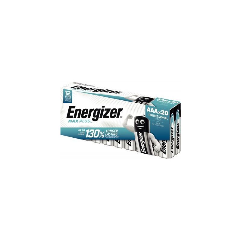 Achetez Blister 20 piles 1,5V Max Plus AAA 7638900423174 ENERGIZER pas cher sur Ma Rentrée Scolaire