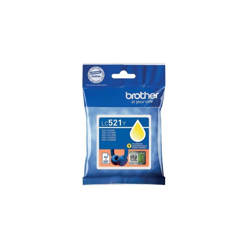 Achetez Brother CASQUE cartouche d'encre jaune authentique LC521Y BRSPILC521Y BROTHER pas cher sur M..