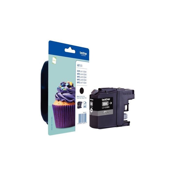 Brother CUPCAKE lot de 2 cartouches jet d'encre noire authentique (LC123BKBP2) Cupcake BRSPILC123BKBP2BU BROTH(...)