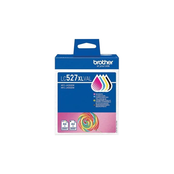 Brother SUCETTE  lot 4 cartouches encre noire, cyan, magenta, jaune authentique LC527XLVAL LC527XLVAL BROTHER