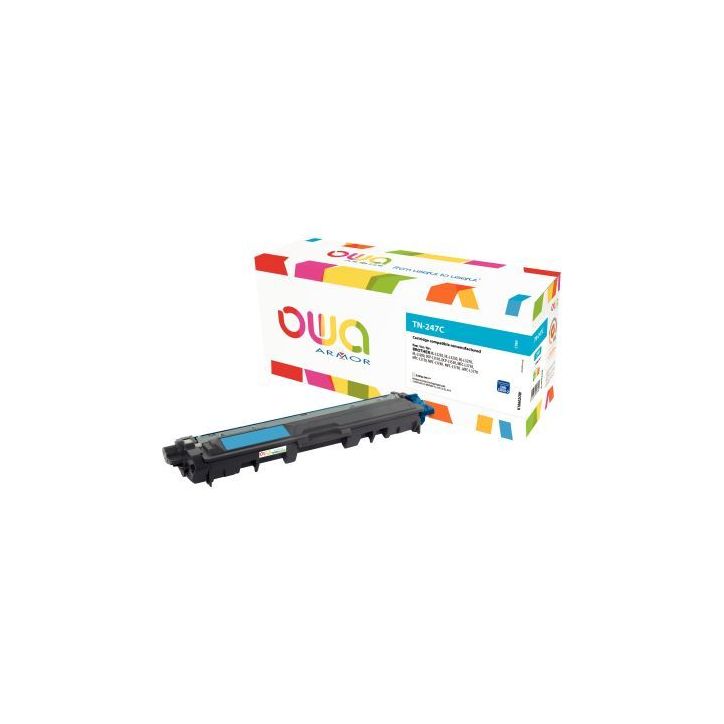 Toner compatible à la marque Brother TN247C cyan haute capacité K18602OW OWA ARMOR
