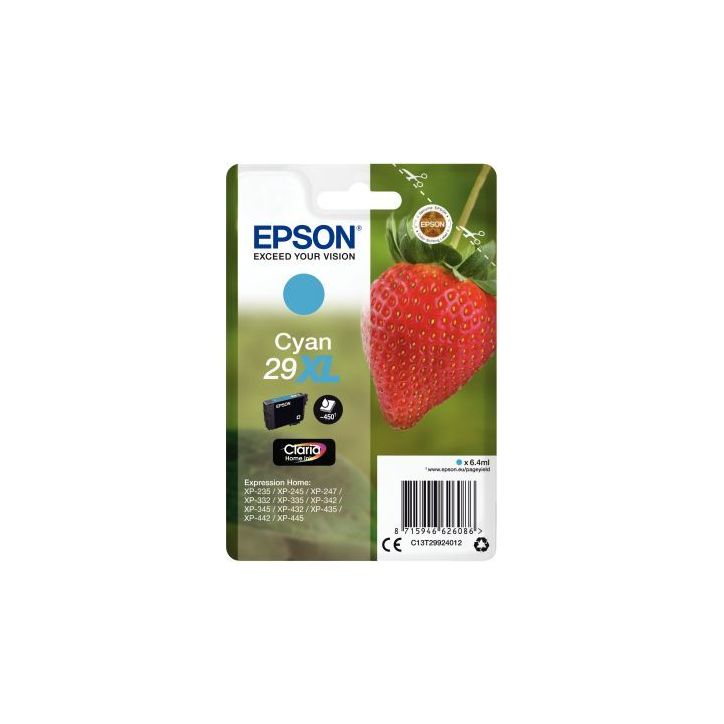 EPSON Cartouche Jet d'encre xl Cyan C13T29924012