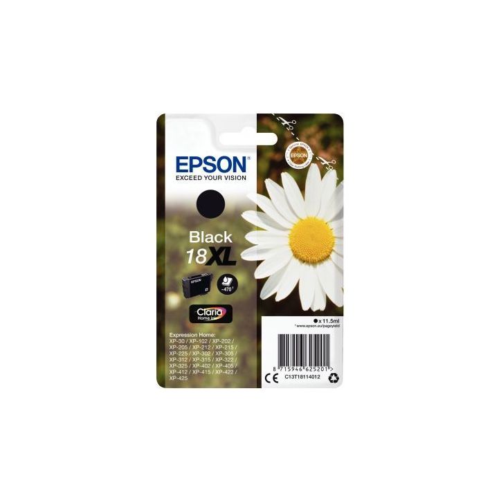 Cartouche jet d'encre à la marque Epson T181140 noir haute capacité Paquerette EPSPIT18114012BU EPSON