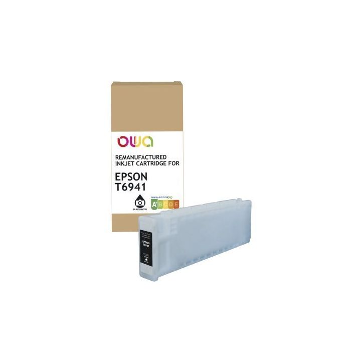 OWA cartouche jet d'encre remanufacturée noir haute capacité compatible EPSON T6941 T6941 K45700OW OWA ARMOR