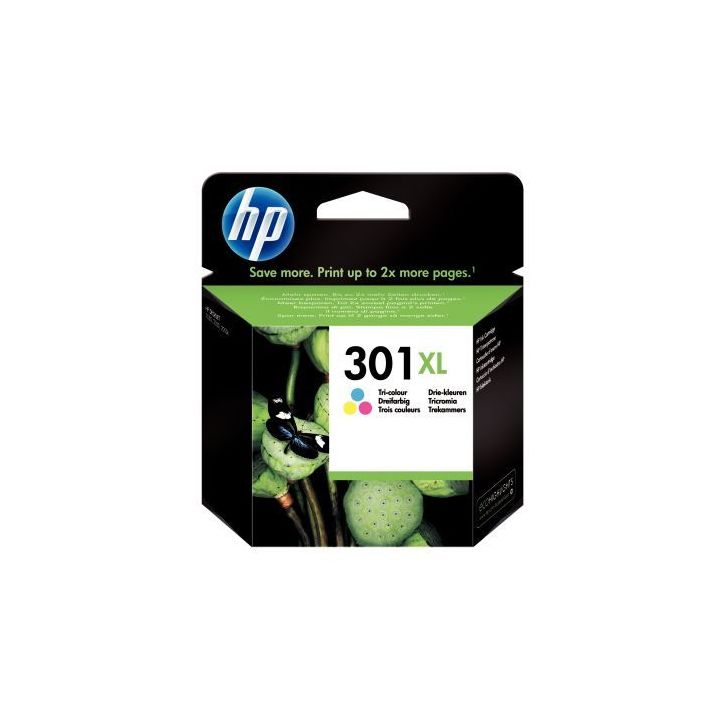 HP 301XL Cartouche d'Encre Trois Couleurs grande capacité Authentique (CH564EE)