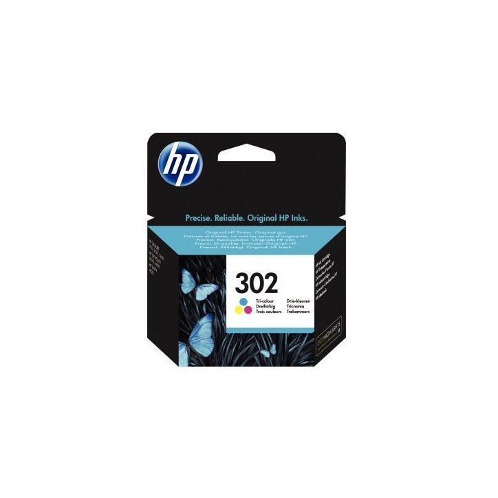 HP 302 Cartouche d'Encre Trois Couleurs Authentique (F6U65AE)