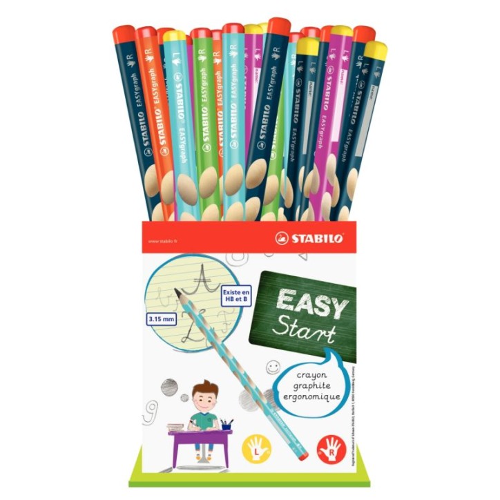 Godet de 36 crayons Easygraph B 30 droitiers + 6 gauchers F49729 STABILO