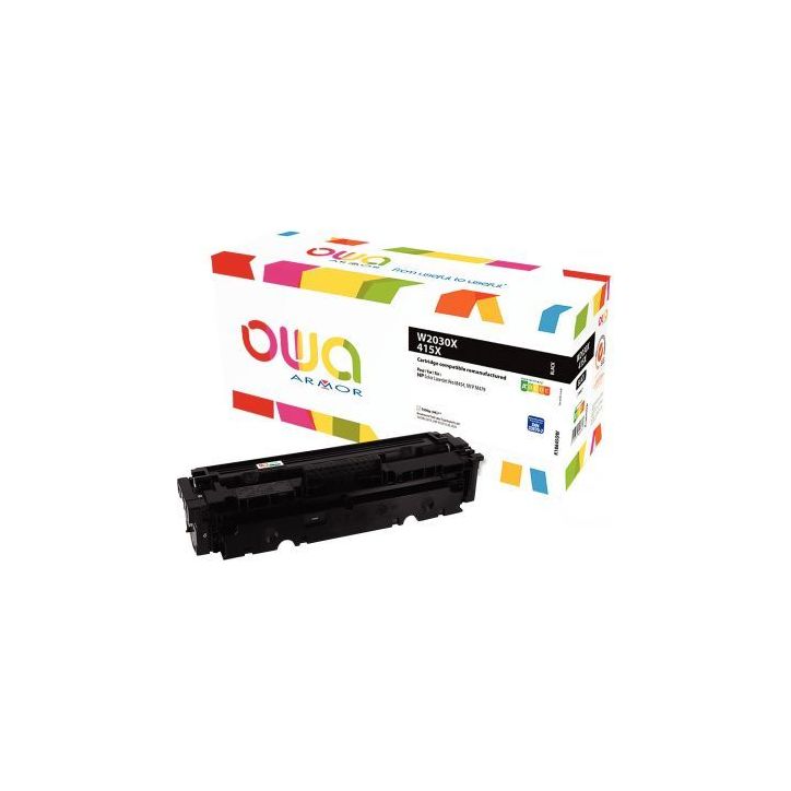 OWA cartouche laser noire haute capacité remanufacturée compatible HP 415X (W2030X) 415X K18645OW OWA ARMOR