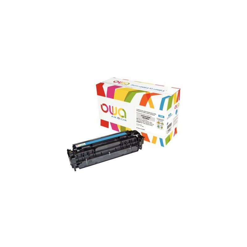 Achetez OWA cartouche laser cyan remanufacturée compatible Canon 718 et HP 304A (CC531A) 304A / 718..