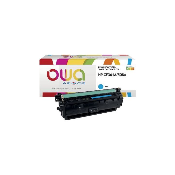Toner laser compatible à la marque HP CF361A cyan K15857OW OWA ARMOR