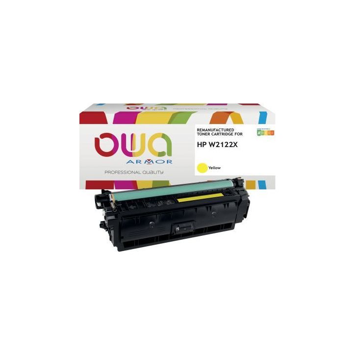 OWA toner laser remanufacturé jaune haute capacité compatible HP 212X (W2122X) 212X K18950OW OWA ARMOR