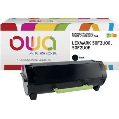 Achetez OWA toner laser noir remanufacturé compatible Lexmark 50F2U00 502U K15639OW OWA ARMOR pas c..