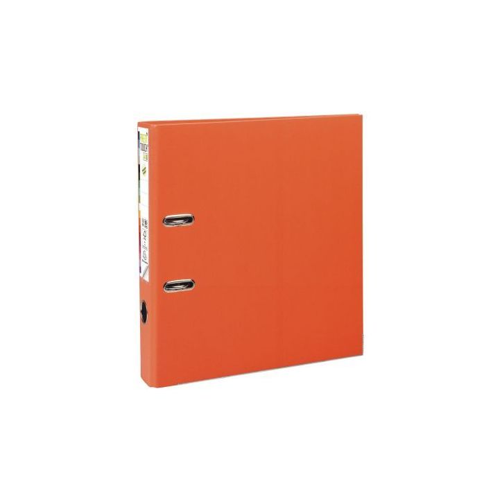 Classeur à  levier en plastique PREM'TOUCH format A4 maxi dos 5 cm orange 53144E EXACOMPTA
