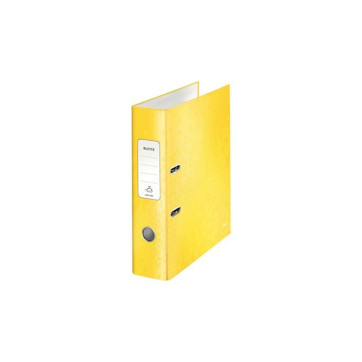 Classeur à levier 180° WOW pour format A4, dos 8 cm, jaune 10050116 WOW LEITZ