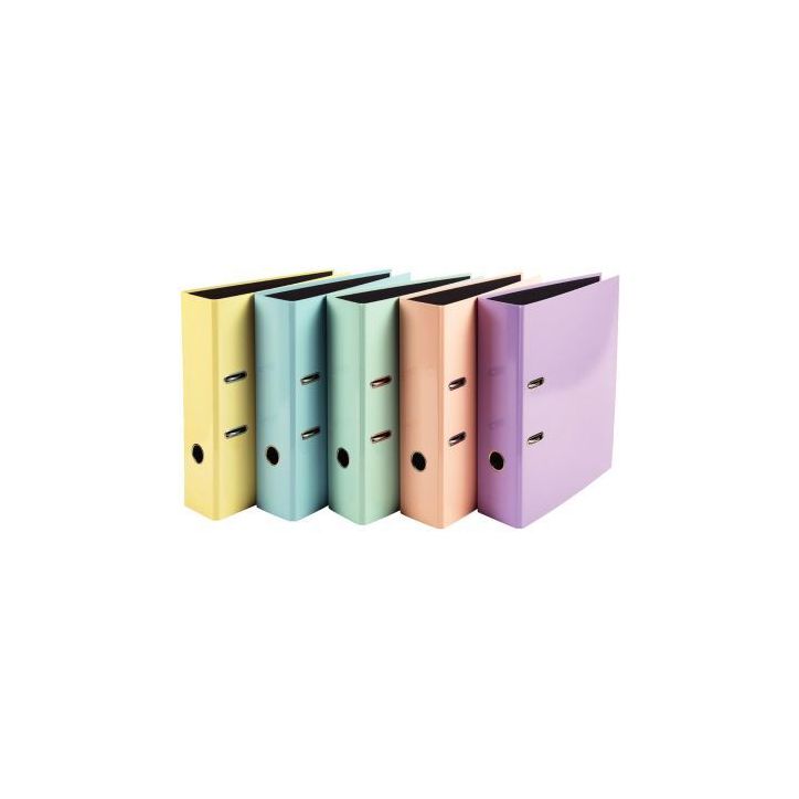 Carton de 10 classeurs à  levier AQUAREL dos 8 cm, coloris assortis 53560E x10 EXACOMPTA