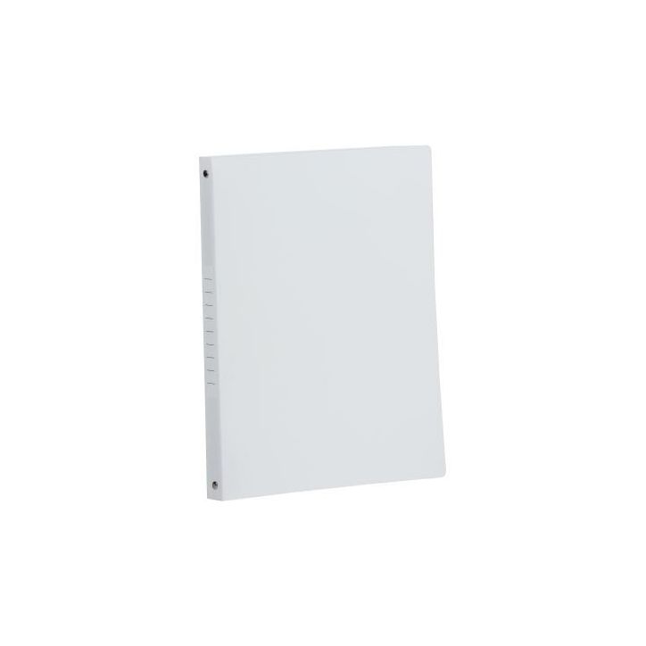 Classeur en polypropylène souple 5/10ème, 4 anneaux ronds diamètre 16 mm, pour format A4, blanc 1400904 BLA