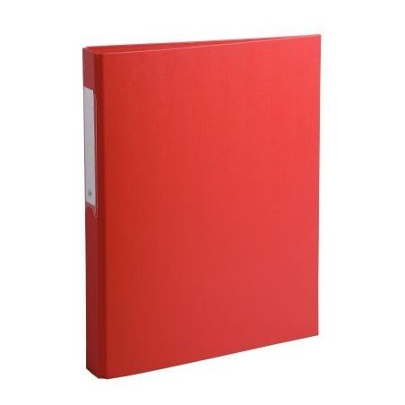 Achetez Classeur rembordé en polypropylène 4 anneaux ronds diamètre 25 mm coloris rouge 51385E EX..