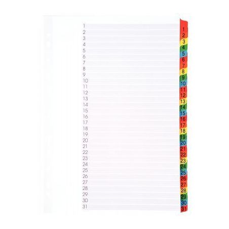Achetez Intercalaires numériques 1 à 31 touches format 21x29,7 cm 8317131-980 LANDS pas cher sur M..