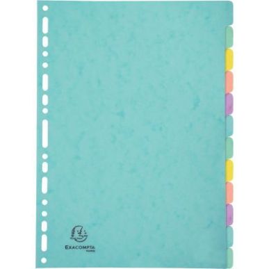 Achetez Jeu de 12 intercalaires AQUAREL en carte lustrée 400g pour format A4 7712E AQUAREL EXACOMPT..