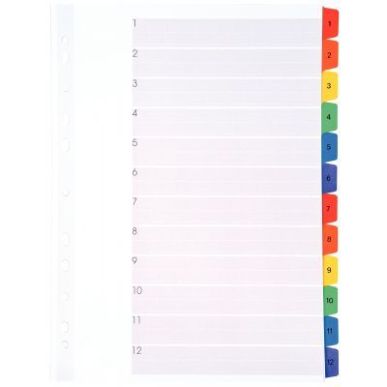 Achetez Jeu 12 intercalaires carte Mylar numérique A4+ 8337112-980 LANDS pas cher sur Ma Rentrée S..