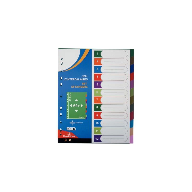 Achetez Jeu de 12 intercalaires en polypropylène COLOR FRESH, format A4+ 2010028 COLOR FRES pas che.. Achetez Jeu de 12 intercalaires en polypropylène COLOR FRESH, format A4+ 2010028 COLOR FRES pas che..