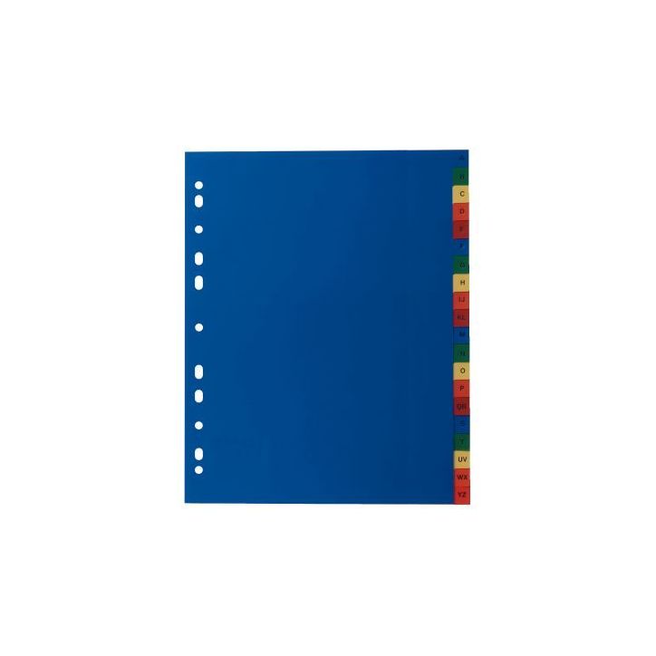 Jeu de 20 intercalaires alphabétiques en polypropylène de couleur format A4+ épaisseur 12/100ème 100745202(...)