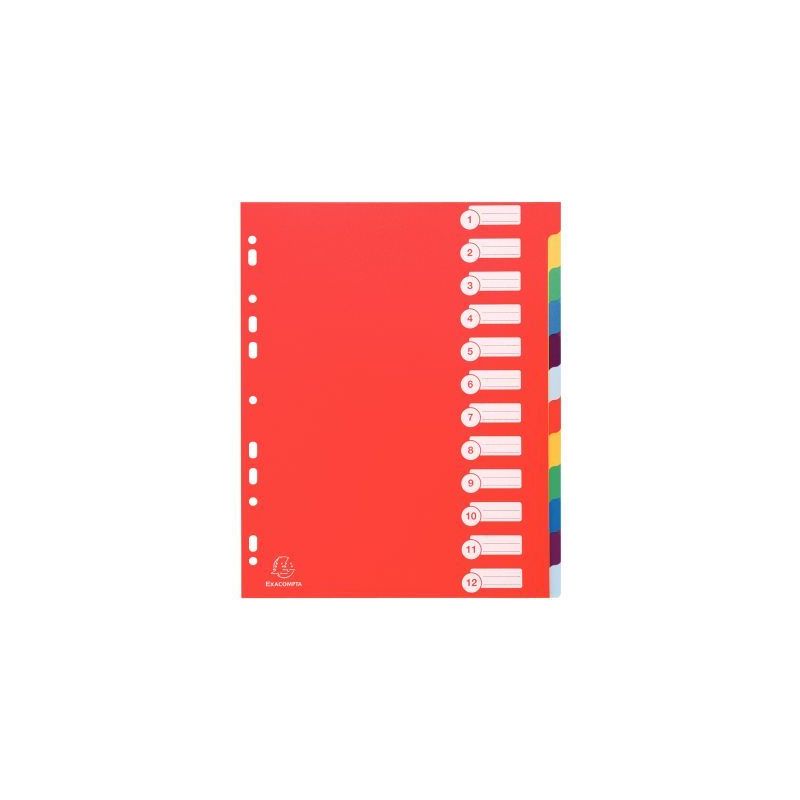 Achetez Jeu de 12 intercalaires en polypropylène 30/100ème, format A4+ 4812E EXACOMPTA pas cher su.. Achetez Jeu de 12 intercalaires en polypropylène 30/100ème, format A4+ 4812E EXACOMPTA pas cher su..