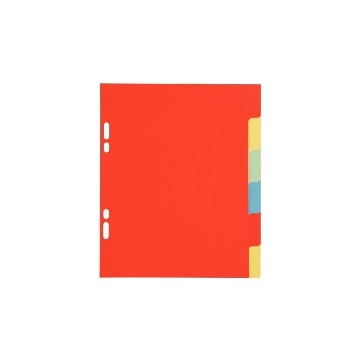 Jeu de 6 intercalaires à  touches neutres 17x22 cm carte lustrée 225 g couleurs assorties 406E EXACOMPTA