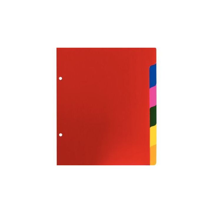 Jeu de 6 intercalaires en polypropylène 2/10ème pour format 17 x 22 cm 2000006