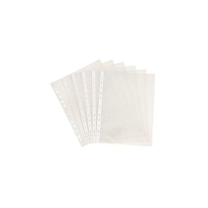 Sachet de 100 pochettes perforées en polypropylène grainé 5/100ème 100741491